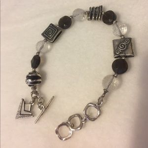 SILPADA STERLING & SMOKEY QUARTZ BRACELET